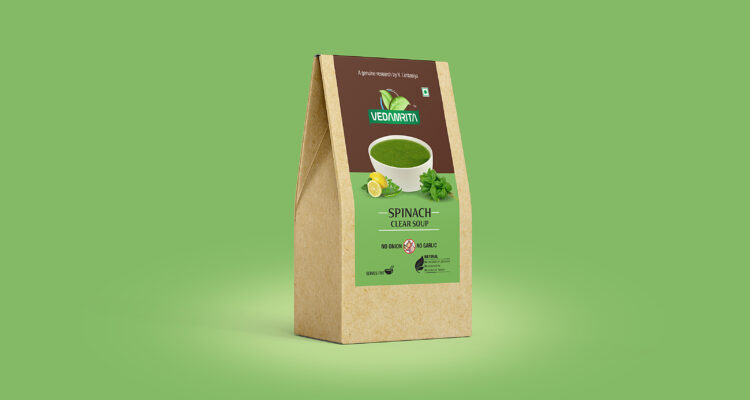 vedamrita soup label_spinach